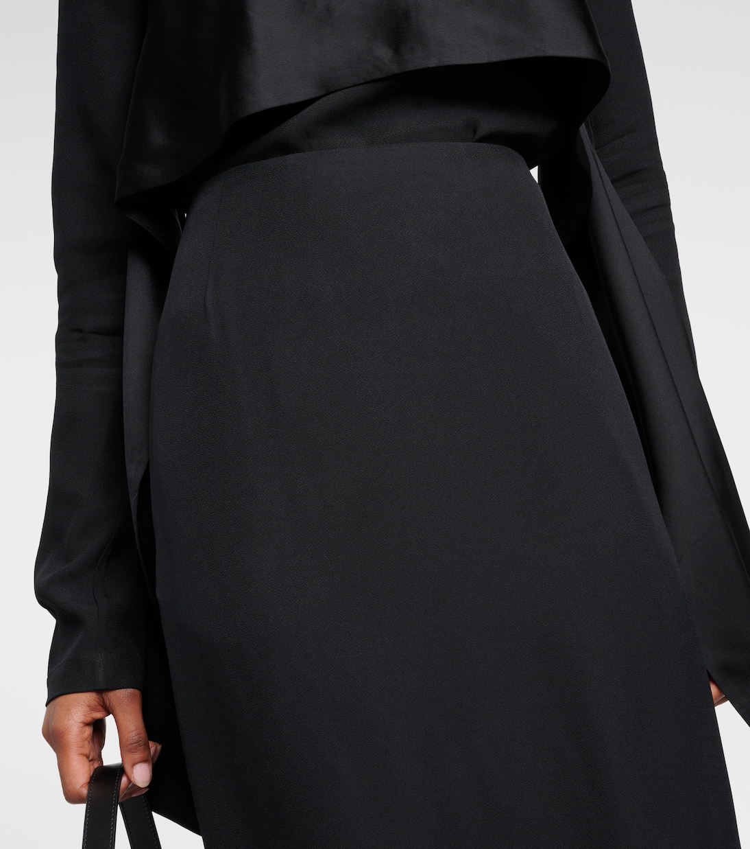 Midirock aus Crêpe mit Satin | Toteme