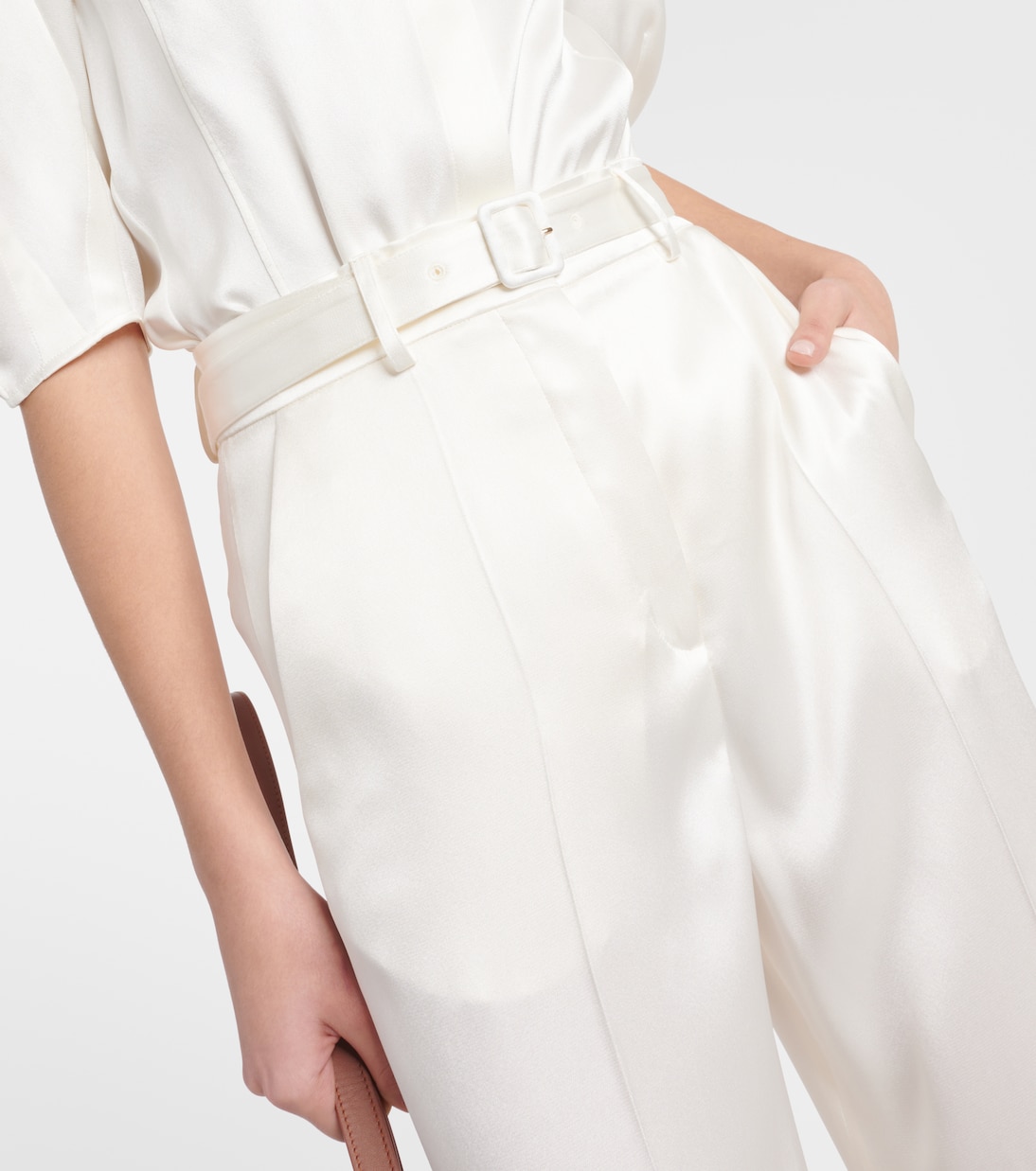 High-Rise-Hose Mabon aus Seide | Gabriela Hearst