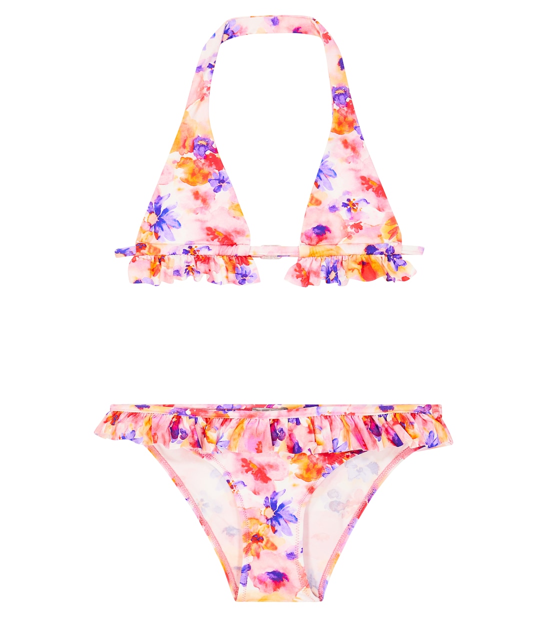 Ruffled floral bikini | Il Gufo