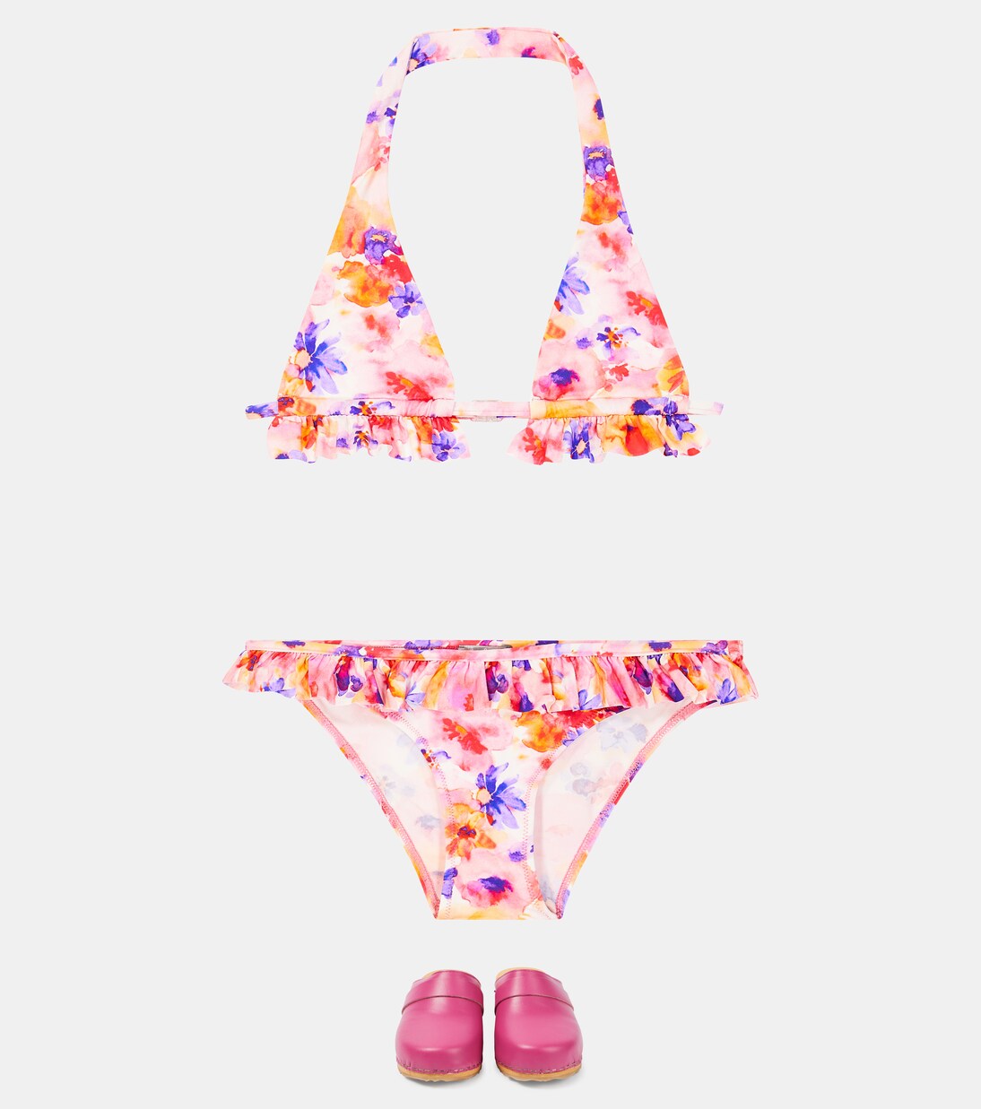 Ruffled floral bikini | Il Gufo
