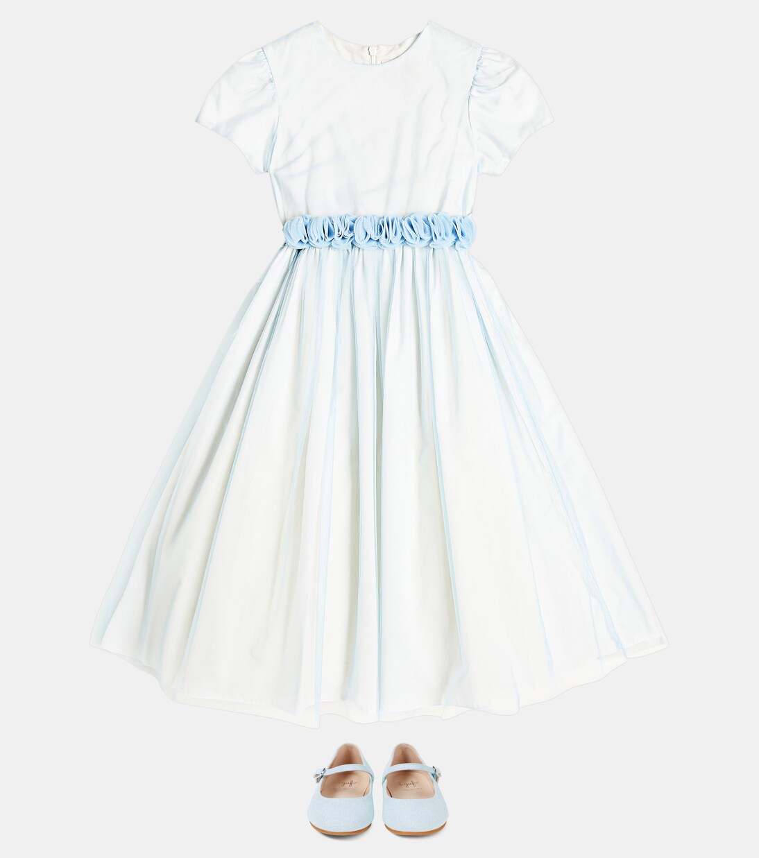 Floral-appliqué tulle dress | Il Gufo