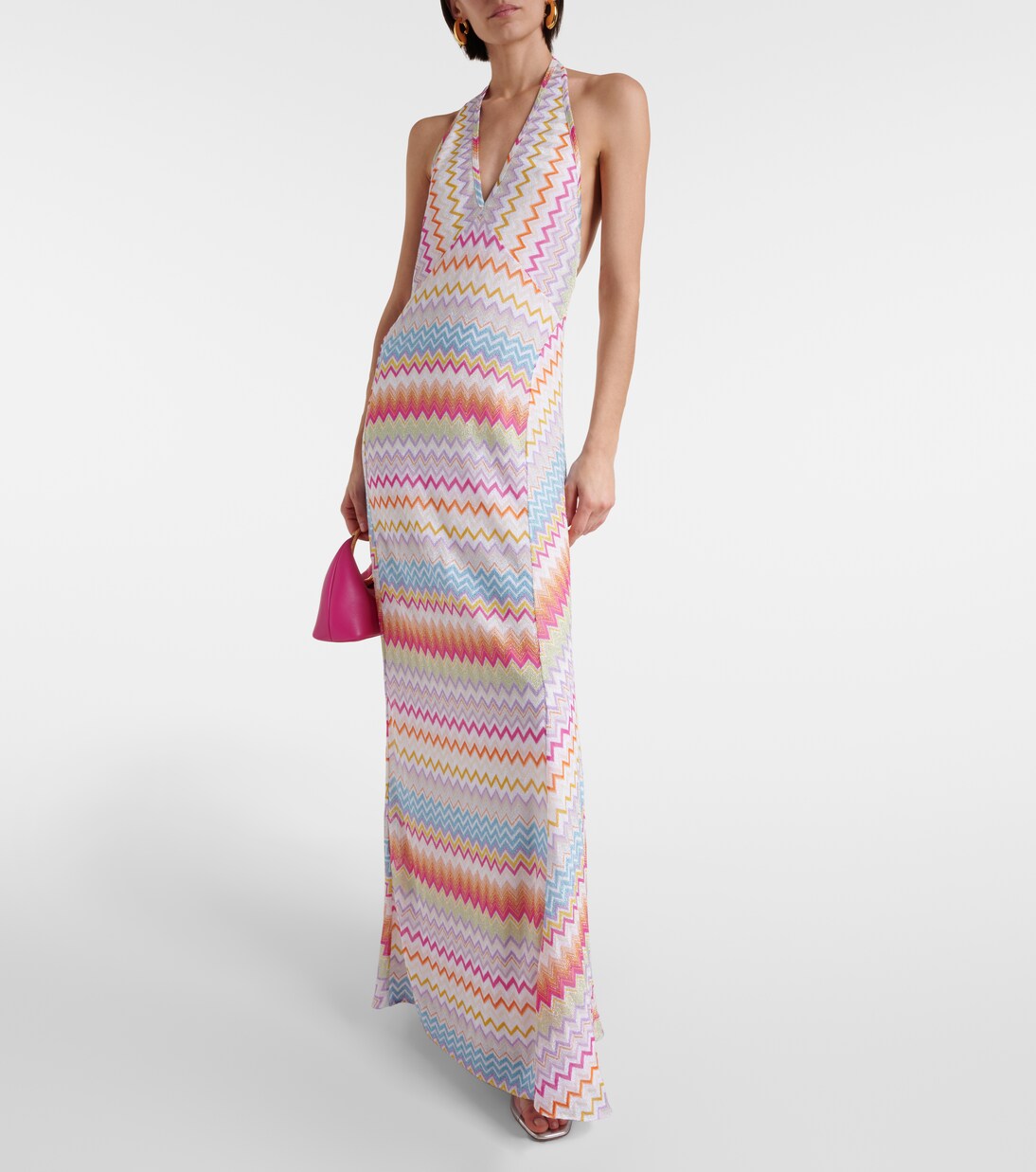 Robe longue Zig Zag en lamé | Missoni