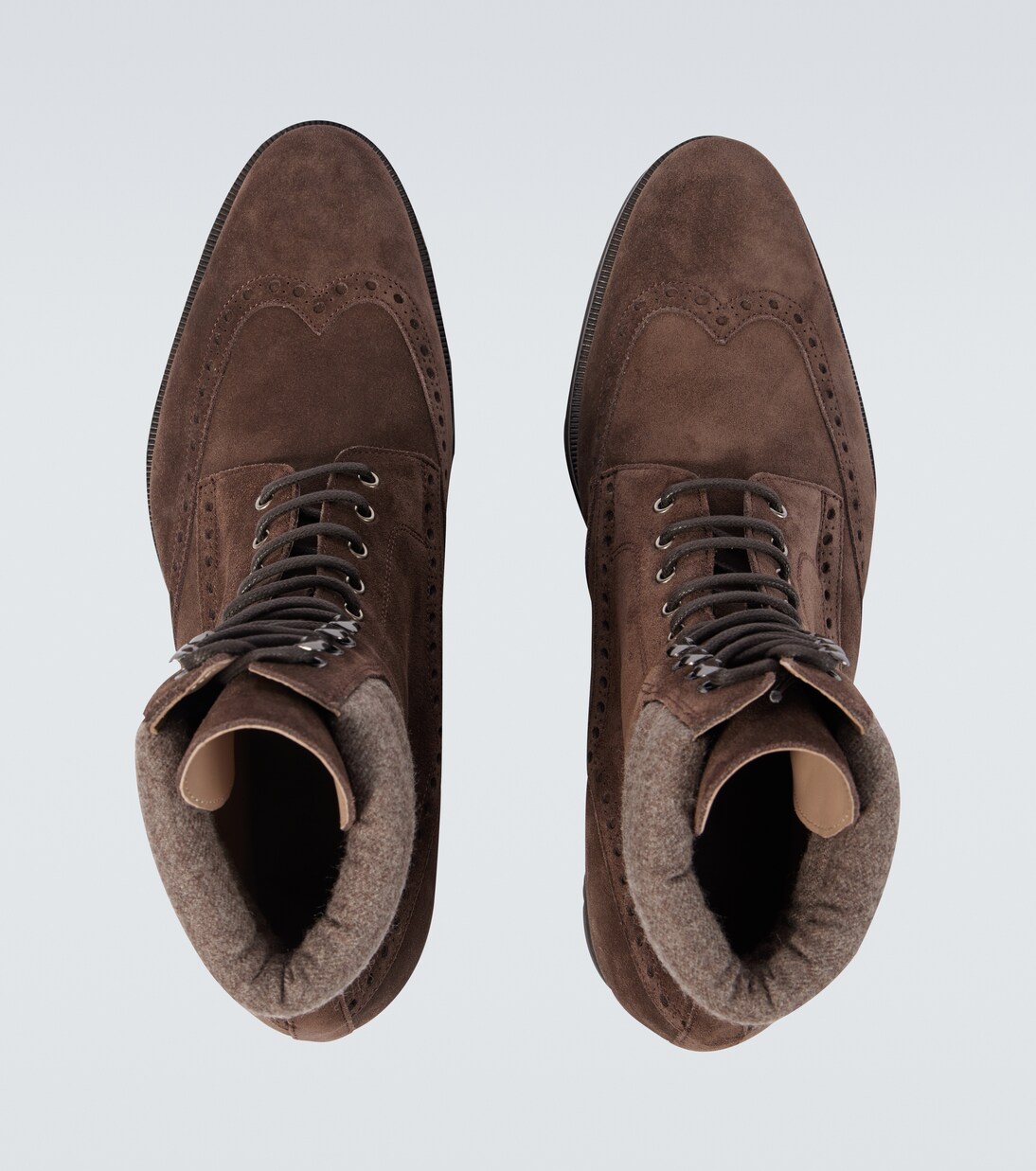 Sapele suede lace-up boots | Manolo Blahnik