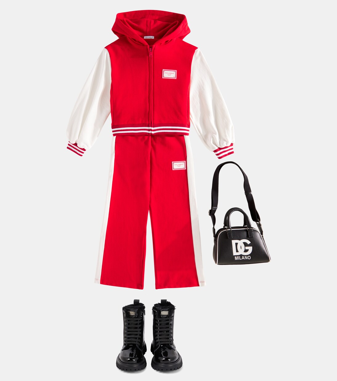 Embroidered cotton jersey hoodie | Dolce&Gabbana Kids