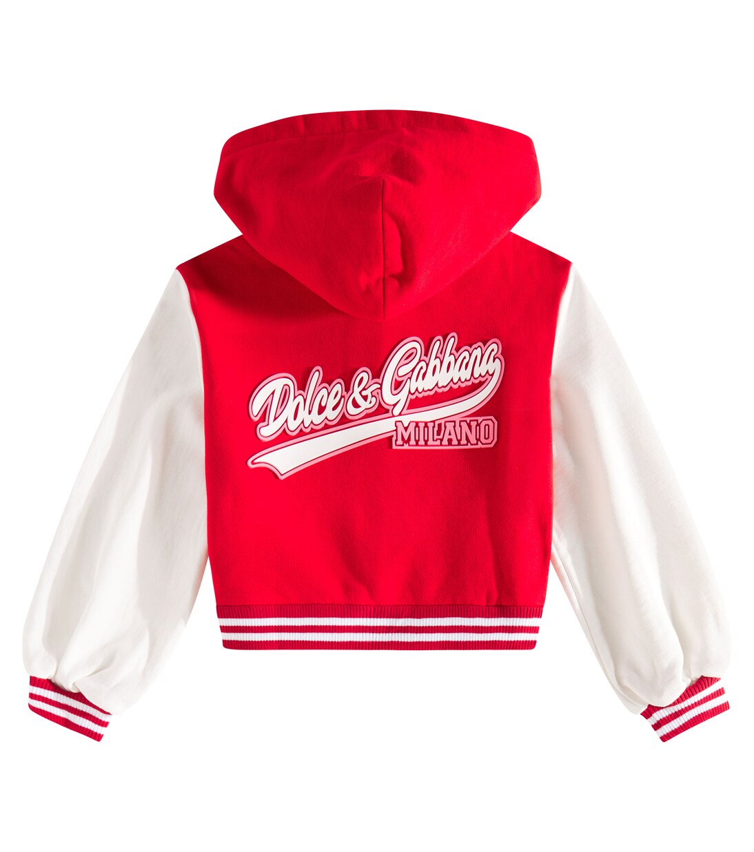 Embroidered cotton jersey hoodie | Dolce&Gabbana Kids