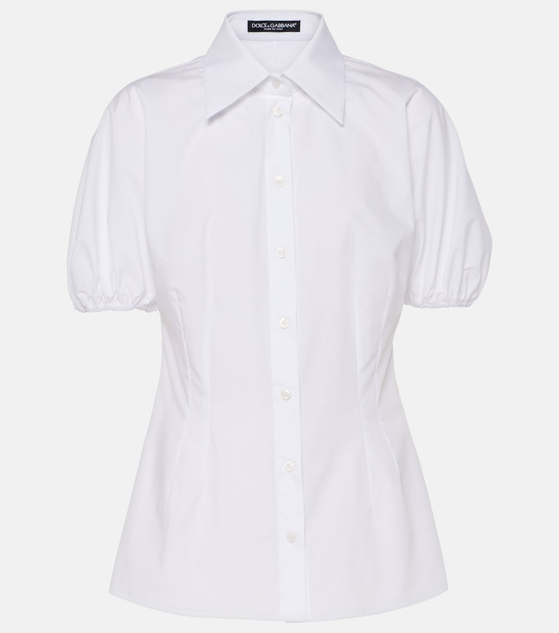 Puff-sleeve cotton poplin blouse | Dolce&Gabbana