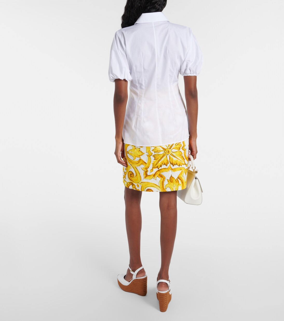 Puff-sleeve cotton poplin blouse | Dolce&Gabbana