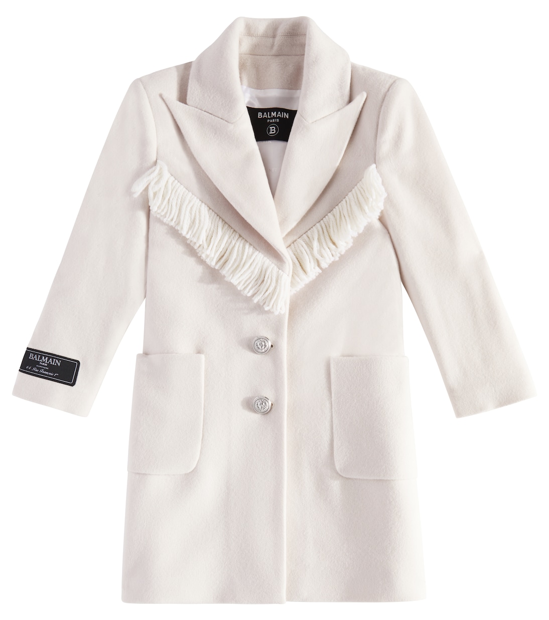 Wool and cashmere coat | Balmain Kids
