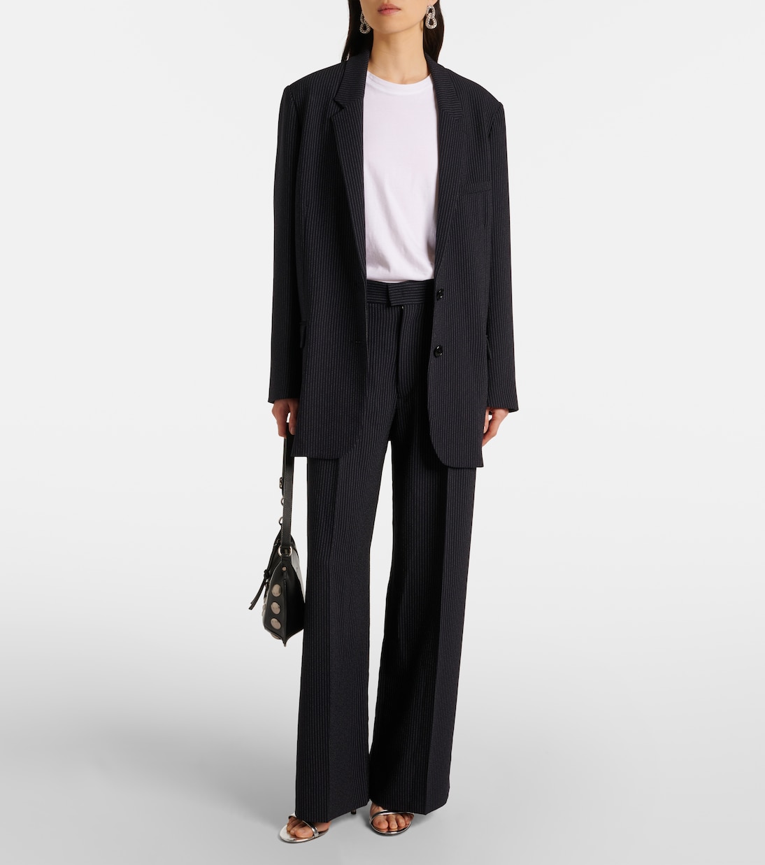 Pantaloni a gamba larga Romina in crêpe | Isabel Marant