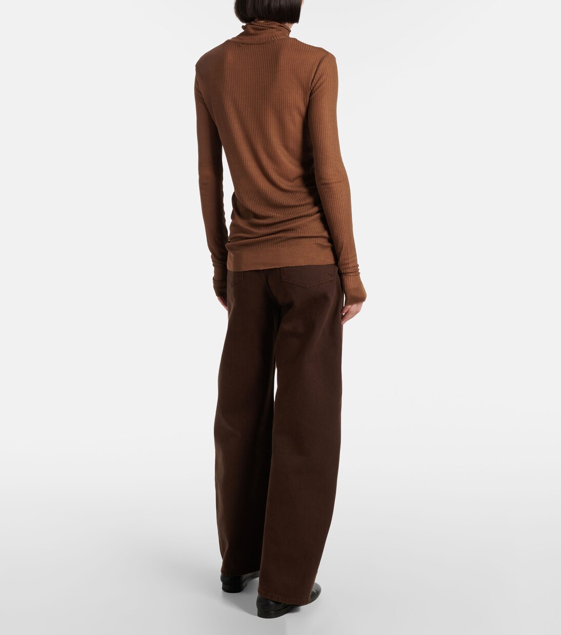 Ribbed-knit turtleneck top | Lemaire