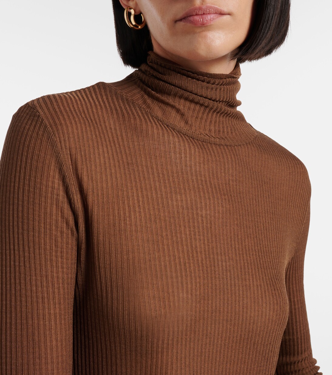 Ribbed-knit turtleneck top | Lemaire