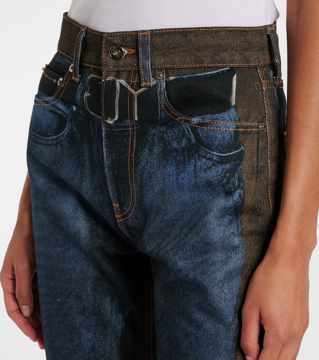 Bedruckte Straight Jeans | Y/Project