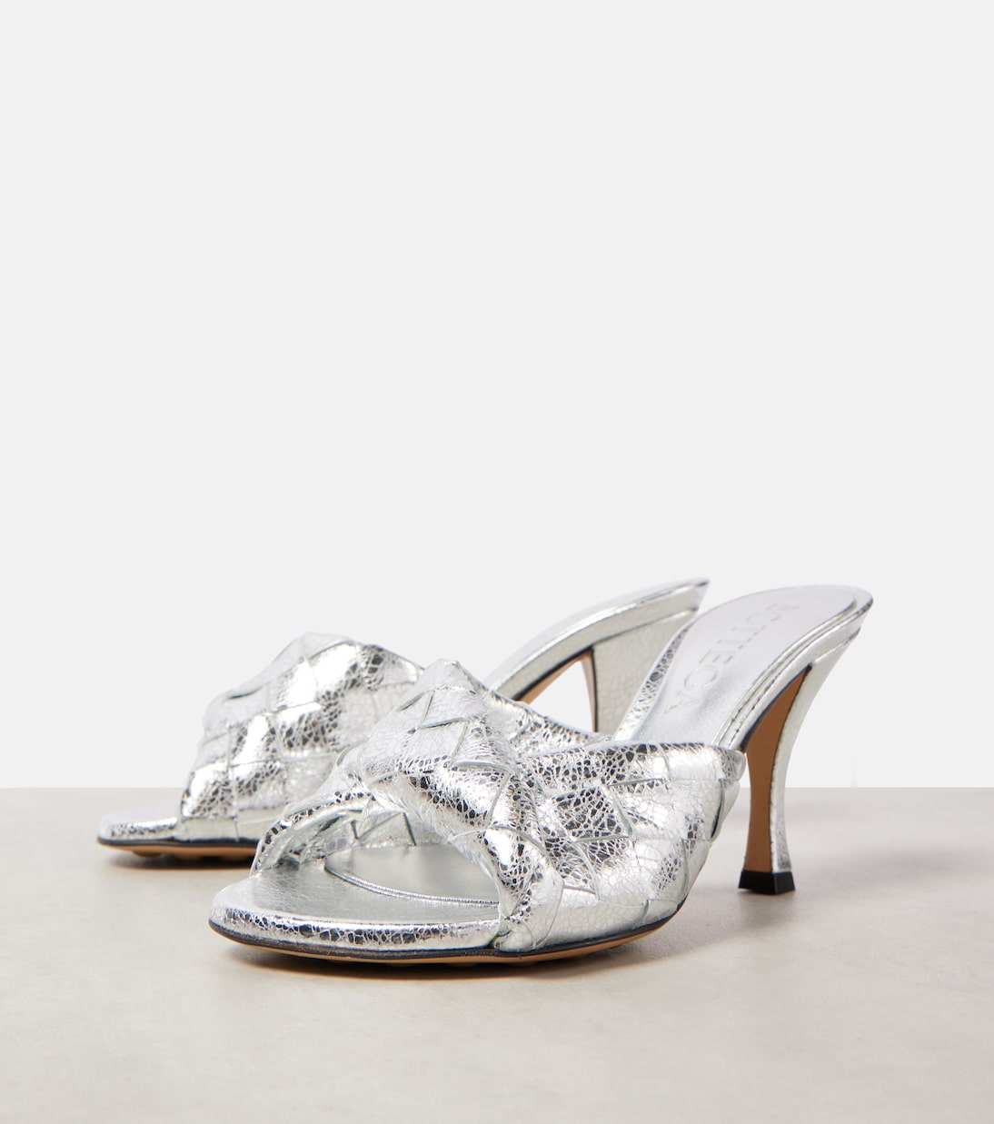 Mules Blink 80 in pelle Intrecciato | Bottega Veneta