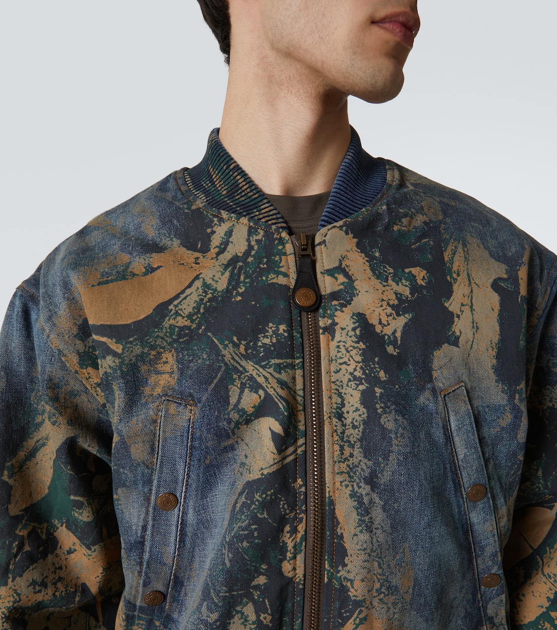 Chaqueta bomber de denim estampada | Acne Studios