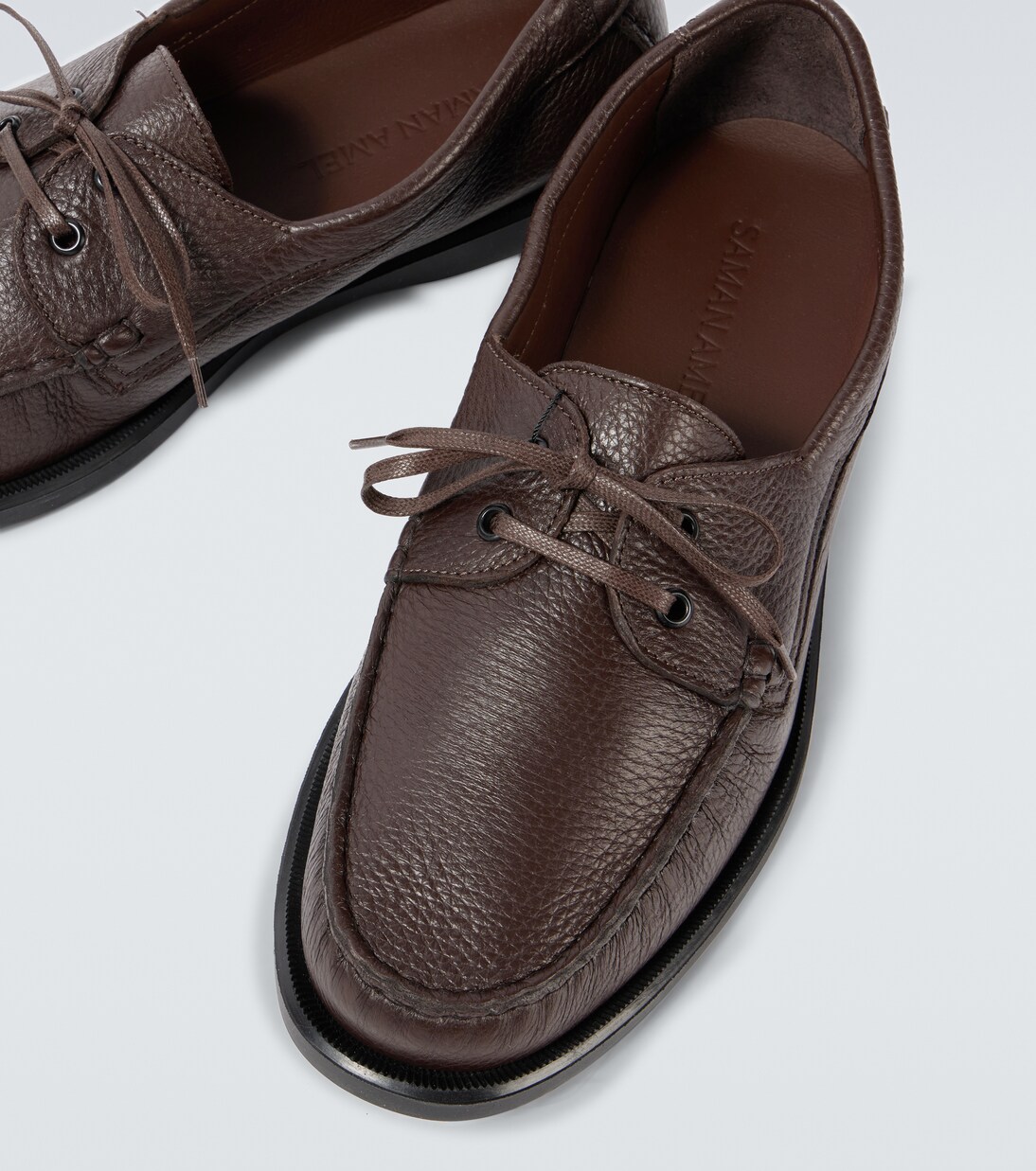 City Moc leather boat shoes | Saman Amel