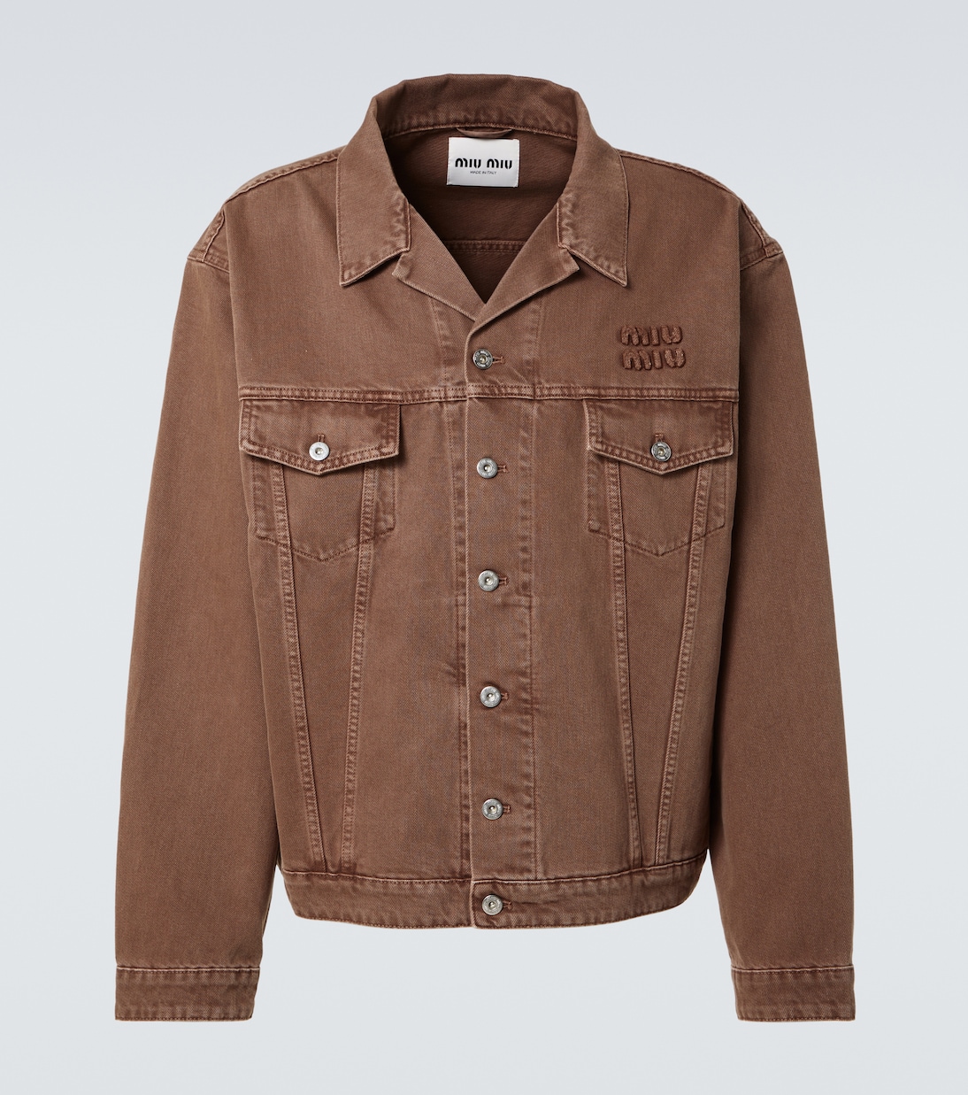 Logo denim jacket | Miu Miu