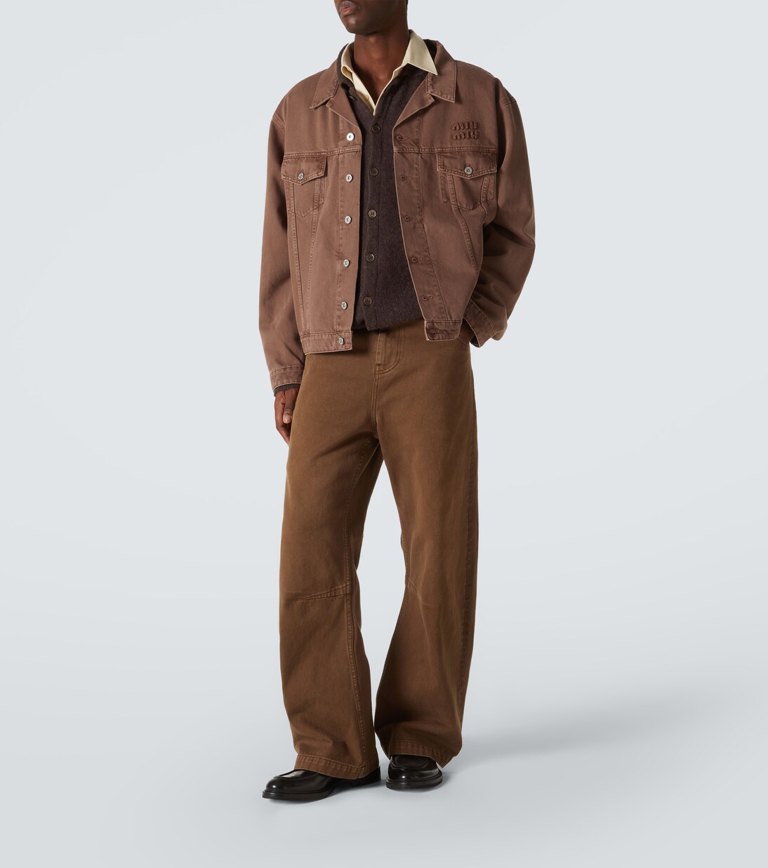 Logo denim jacket | Miu Miu