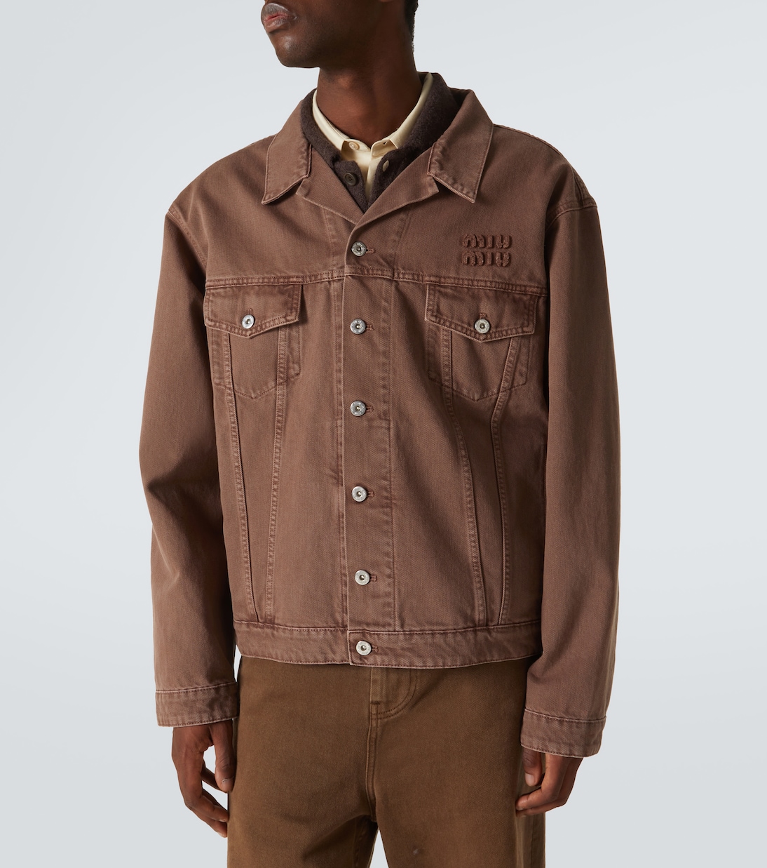 Logo denim jacket | Miu Miu