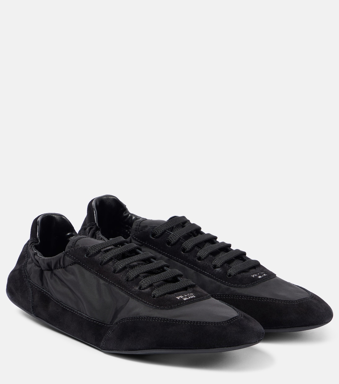 Collapse Re-Nylon suede-trimmed sneakers | Prada
