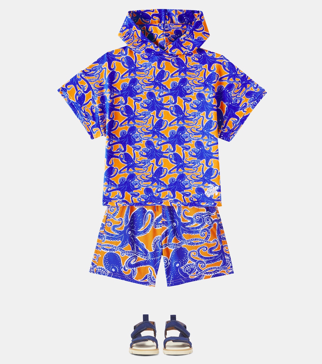 Geo printed cotton jersey hoodie | Vilebrequin Kids