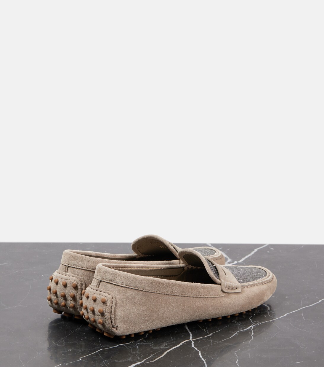 Verziete Mokassins aus Veloursleder | Brunello Cucinelli