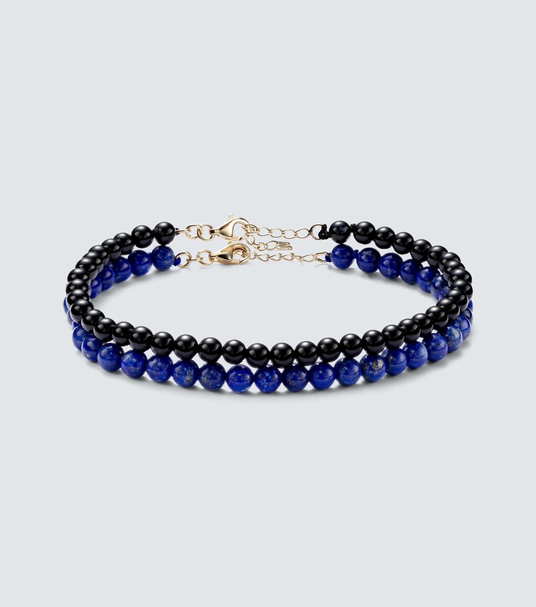 Set de 2 pulseras de oro de 14 ct con lapislázuli y ónice | Mateo