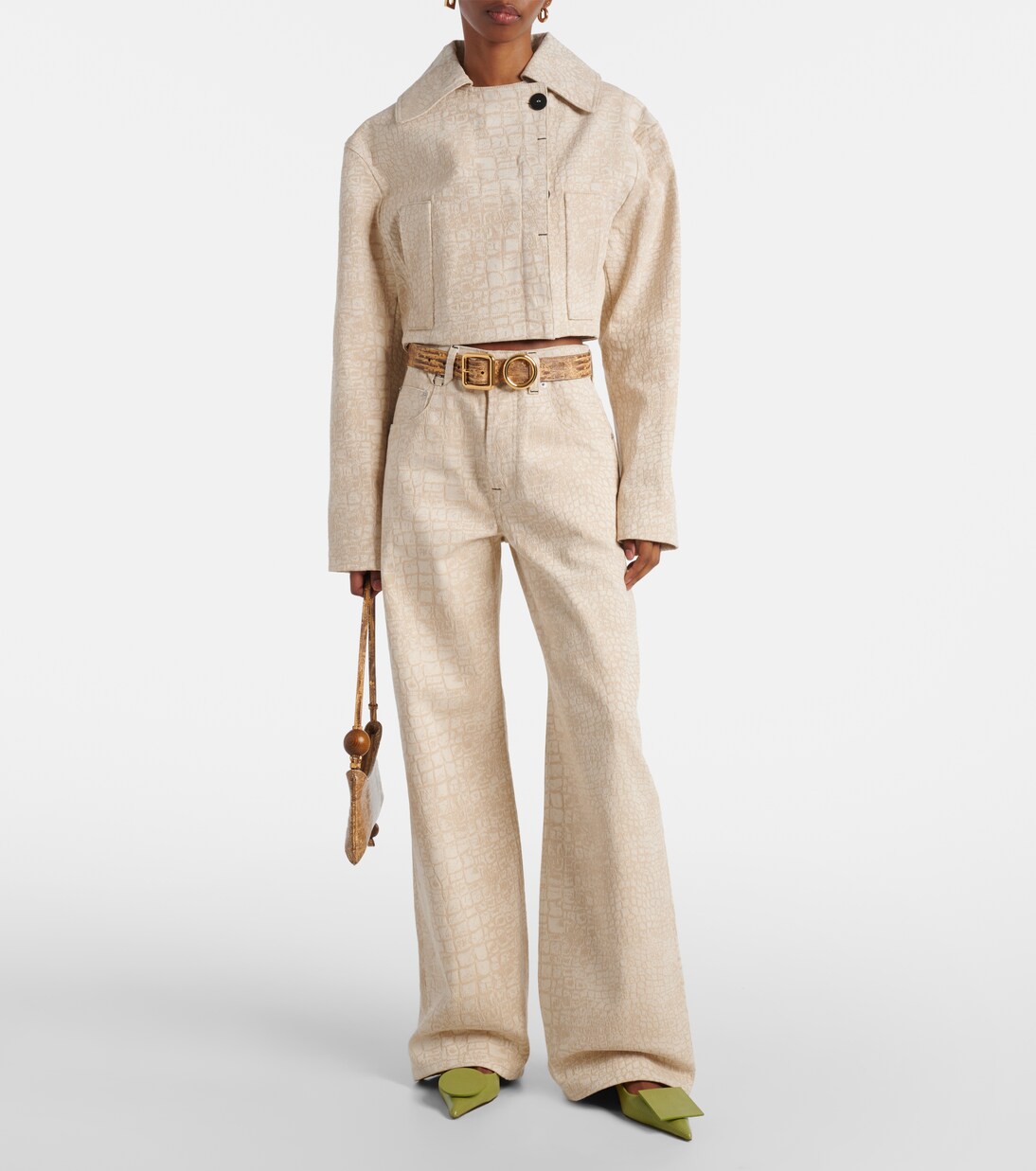 Jeans a gamba larga con stampa | Jacquemus