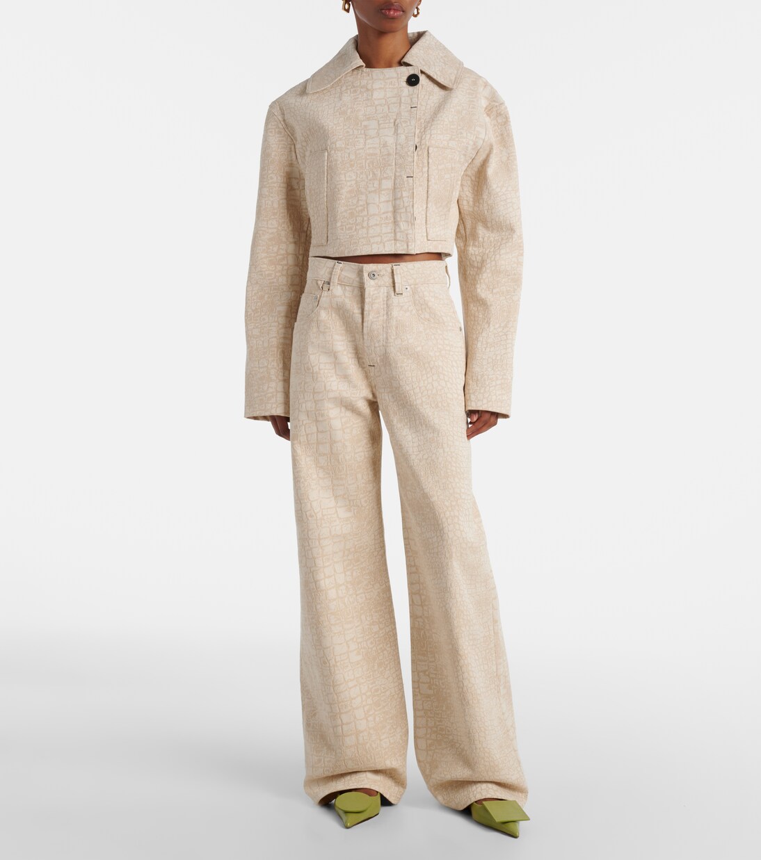 Jeans a gamba larga con stampa | Jacquemus