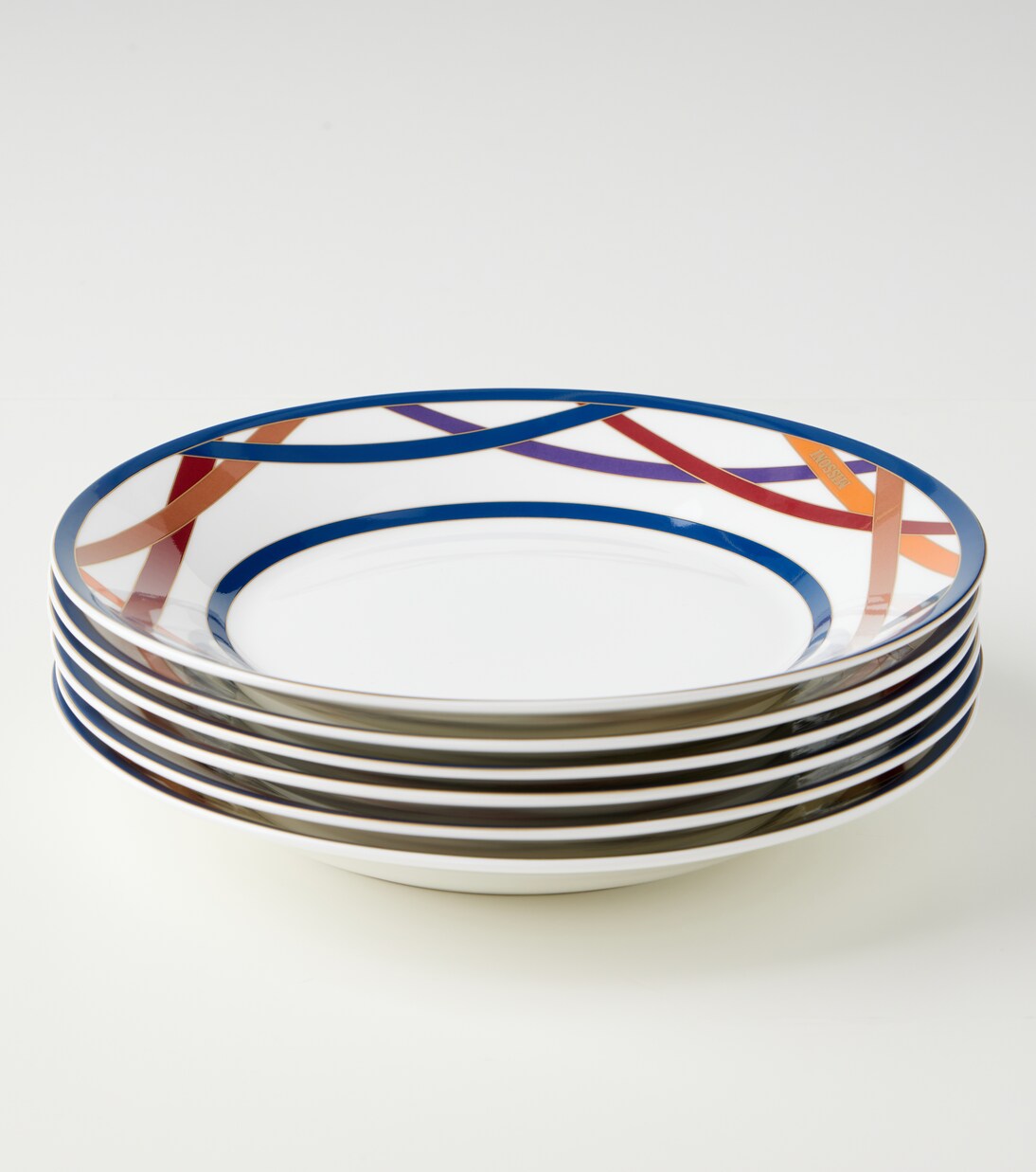 Nastri set of 6 ceramic soup plates | Missoni