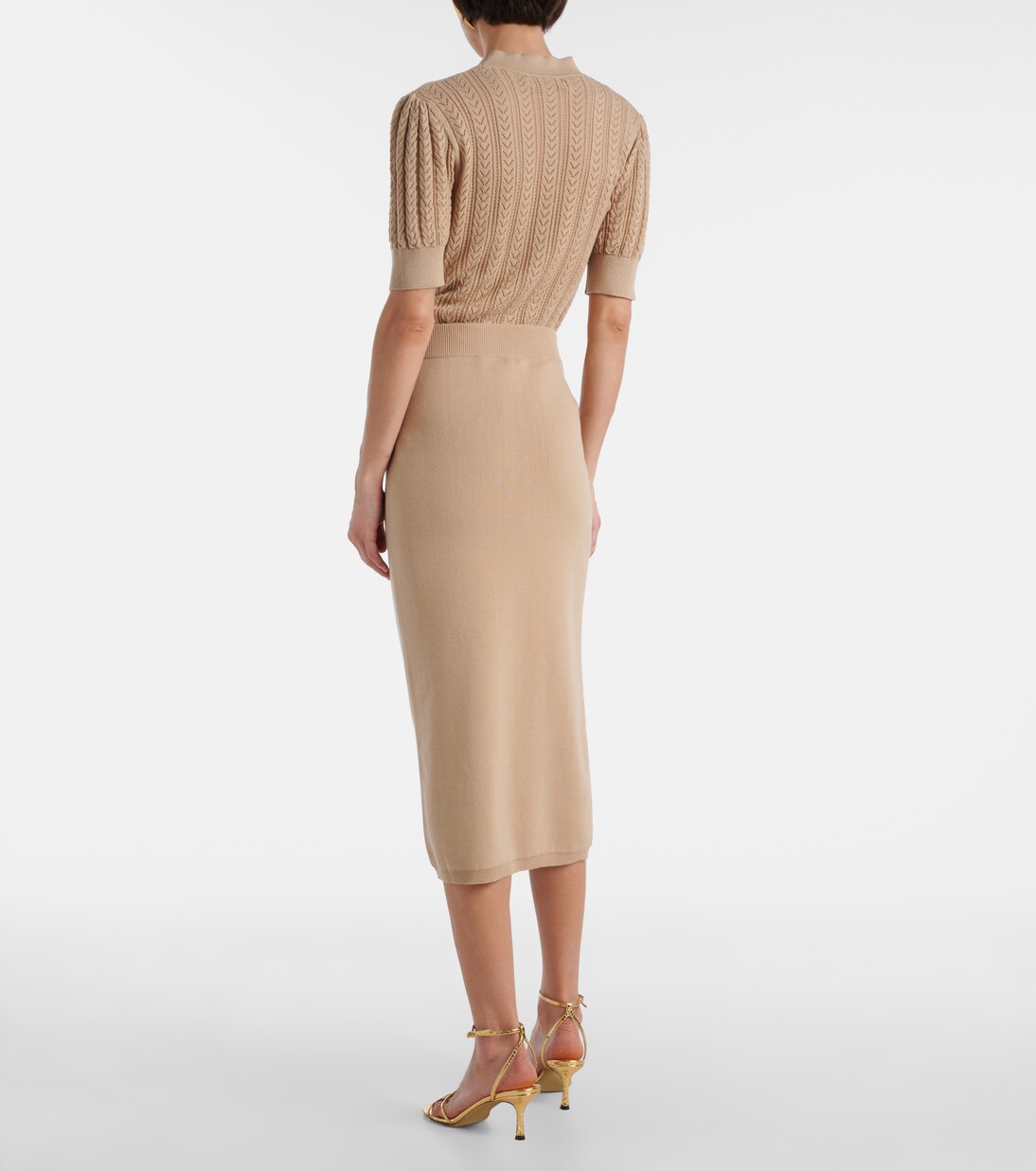 Cotton and cashmere pencil skirt | Alessandra Rich