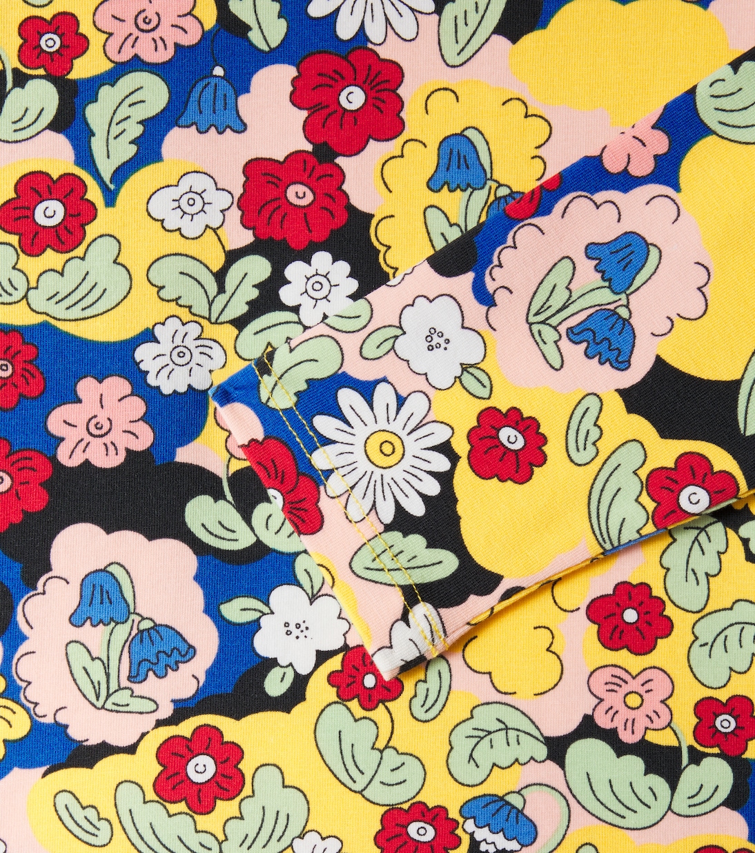 Floral cotton-blend turtleneck top | Mini Rodini