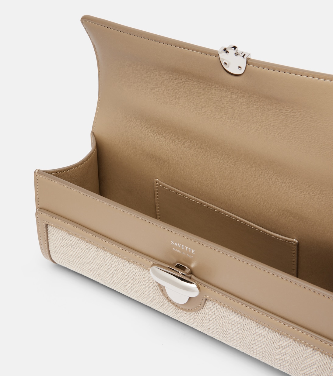 Slim Symmetry leather-trimmed tote bag | Savette