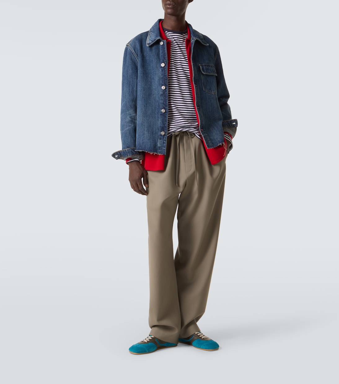 Striped cotton T-shirr | Sunspel