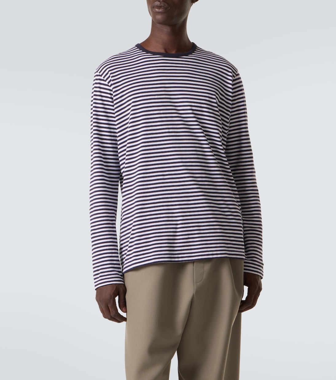 Striped cotton T-shirr | Sunspel