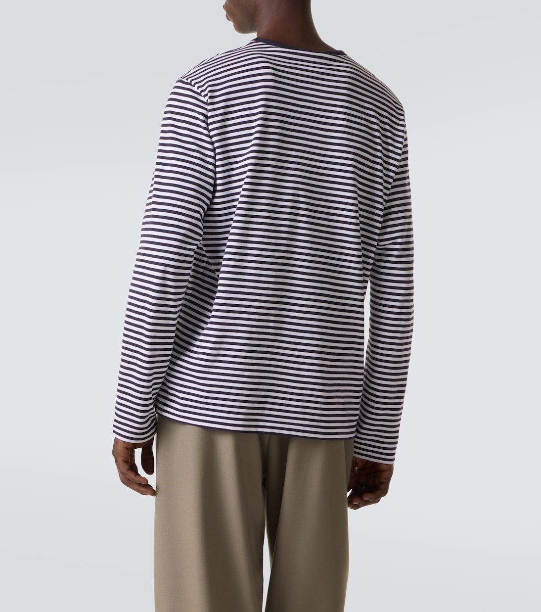 Striped cotton T-shirr | Sunspel