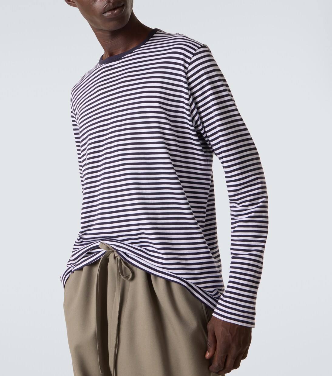 Striped cotton T-shirr | Sunspel