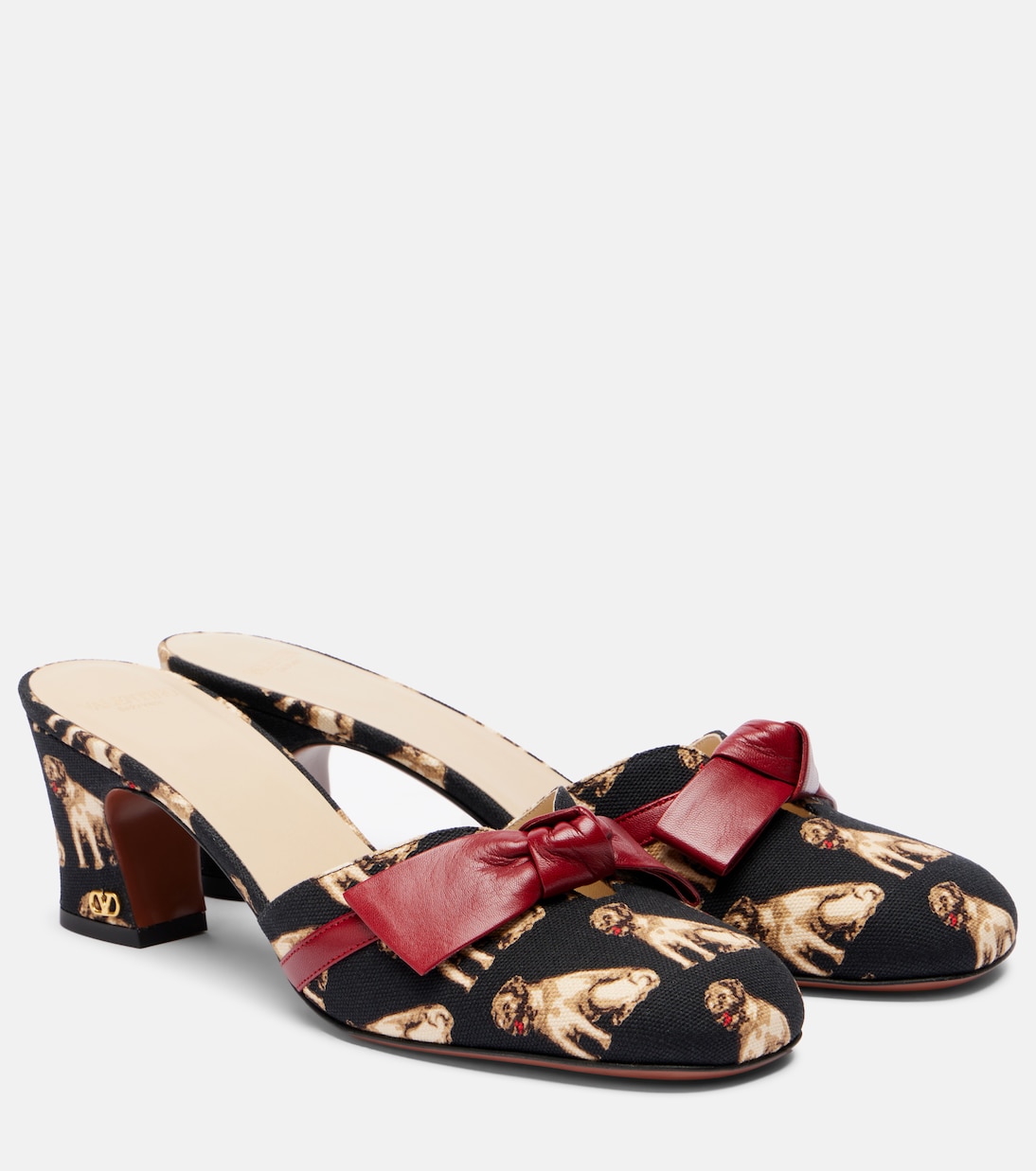 Mules Knotty 60 de piel estampada | Valentino Garavani