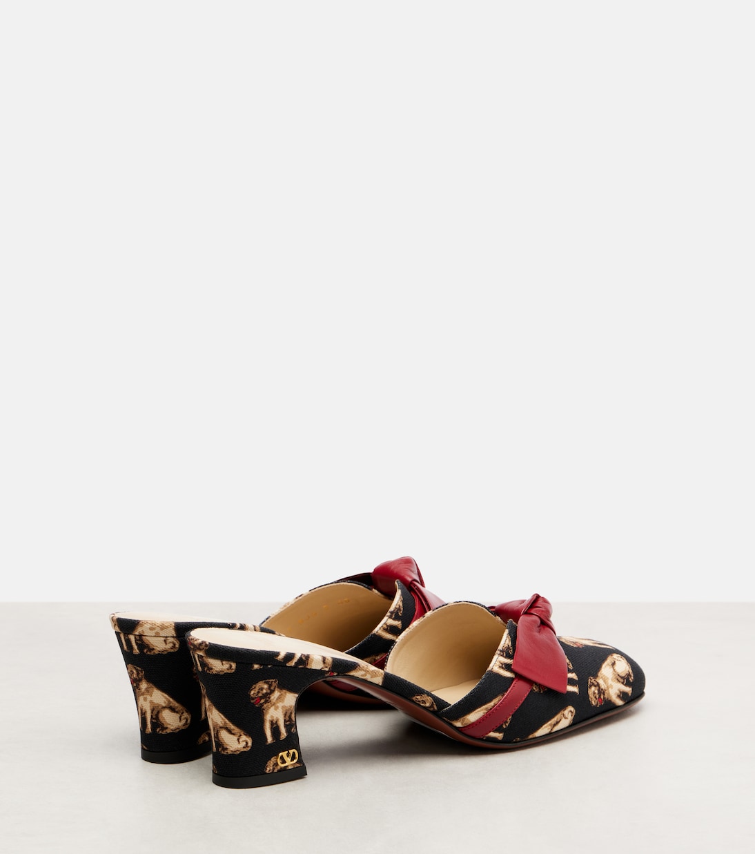 Mules Knotty 60 de piel estampada | Valentino Garavani