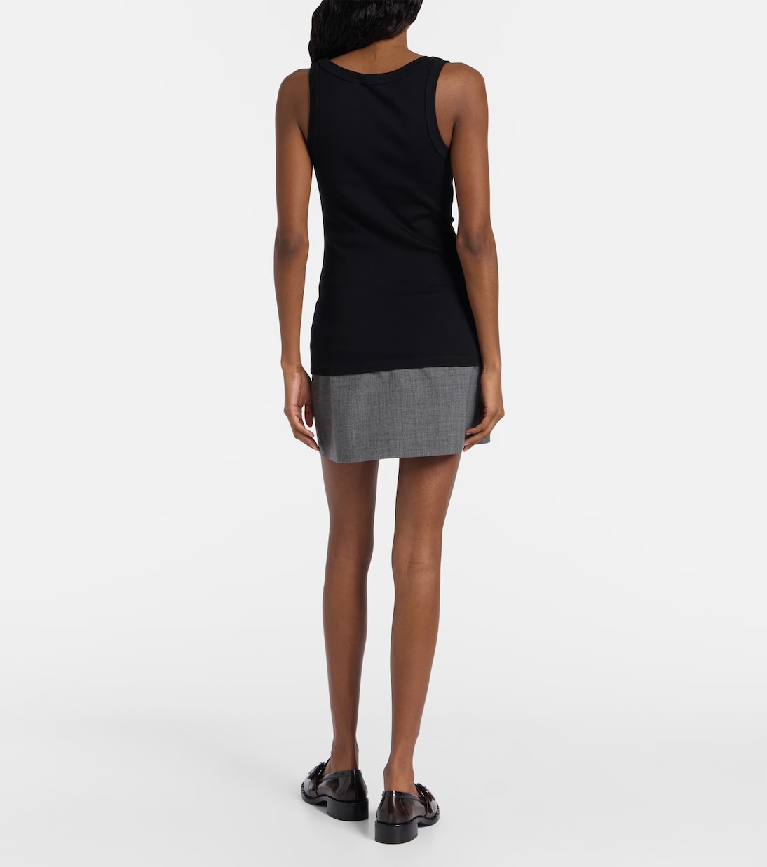 Ribbed-knit cotton jersey tank top | Prada