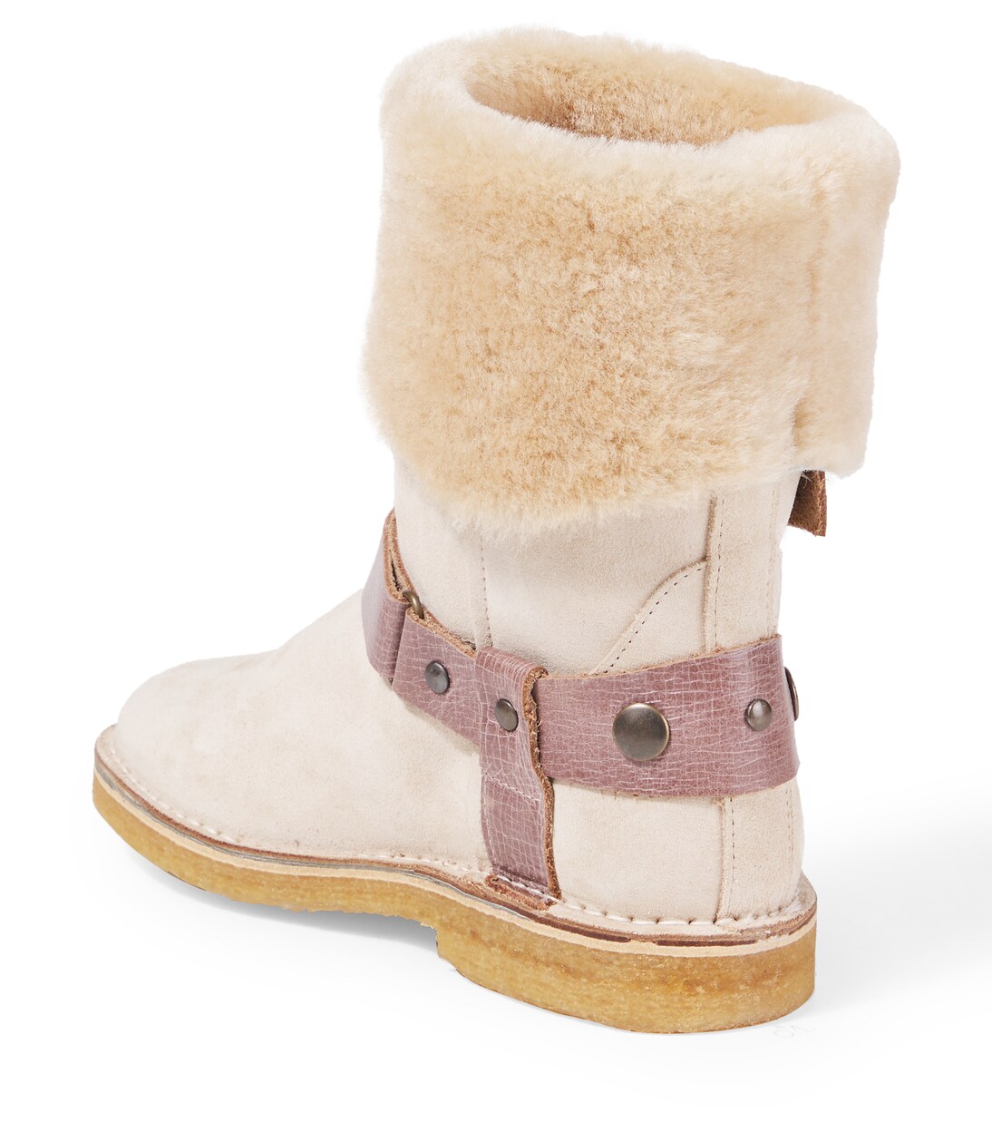 Stiefel aus Veloursleder mit Shearling | PèPè