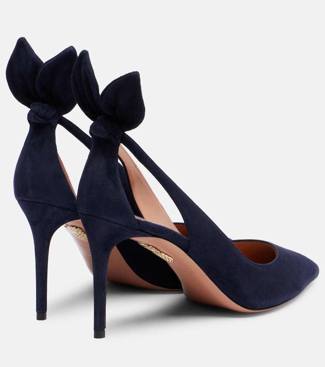 Pumps Bow Tie 85 aus Veloursleder | Aquazzura