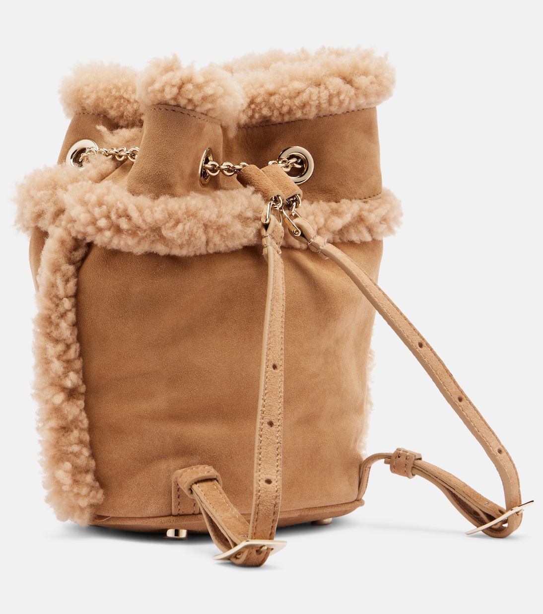 Très Vivier suede and shearling backpack | Roger Vivier