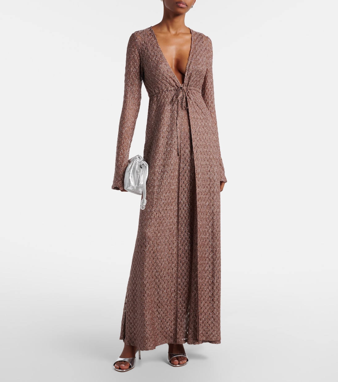 Open-knit lamé beach cover-up | Missoni