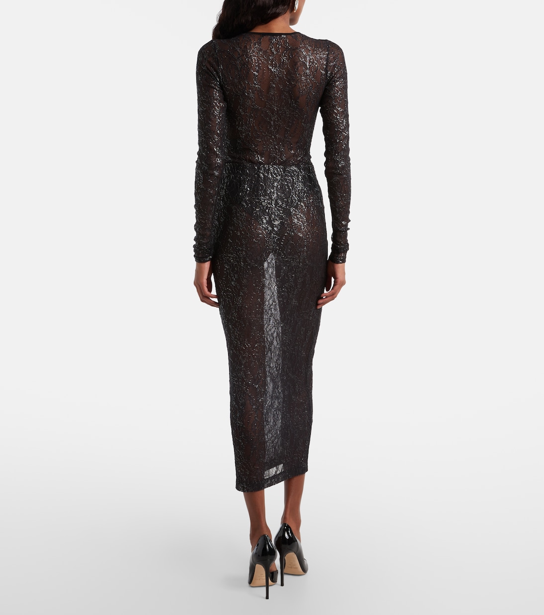 Floral lace midi skirt | Wardrobe.NYC