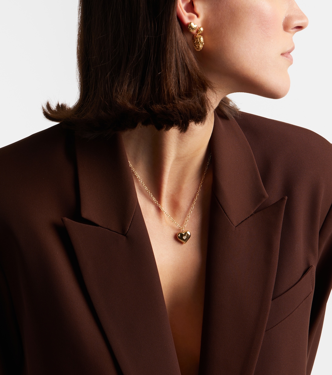 Wallpaper Heart 14kt gold pendant necklace with diamonds | Sydney Evan