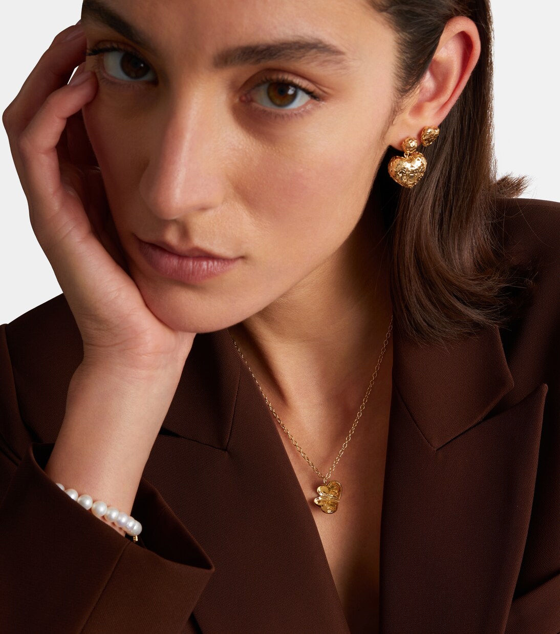 Wallpaper Heart 14kt gold pendant necklace with diamonds | Sydney Evan