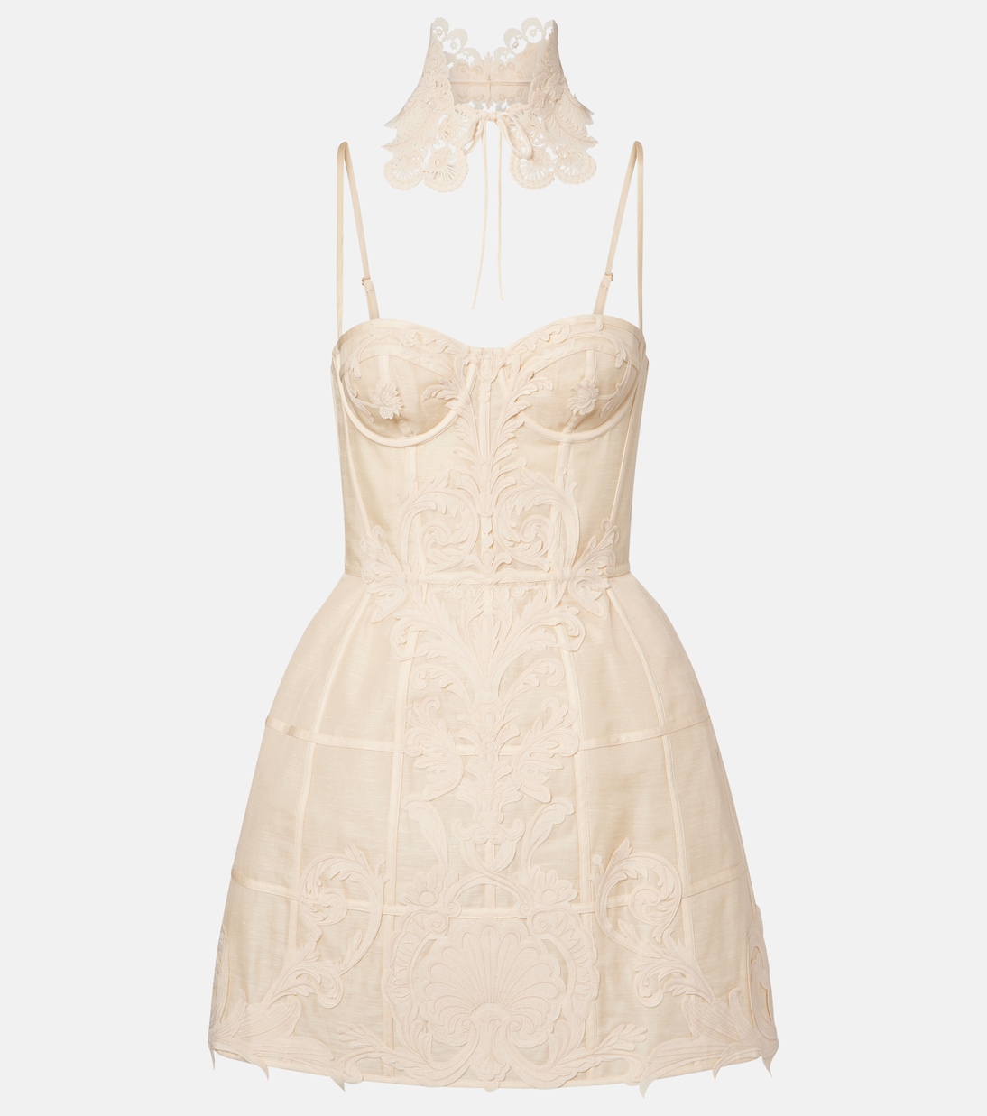 Rebellion linen and silk bustier dress | Zimmermann