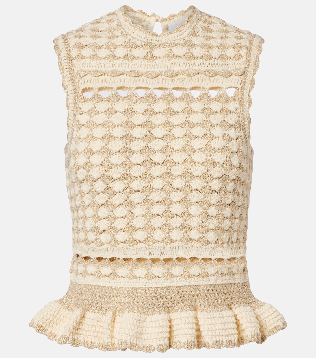 Wanderlust lamé crochet tank top | Zimmermann