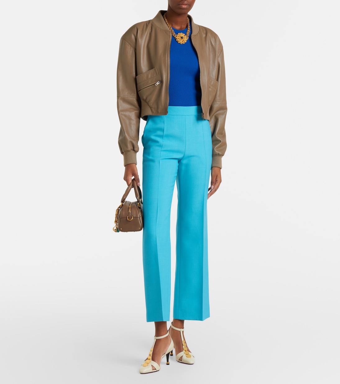 Gerade Cropped-Hose aus Crêpe | Chloé