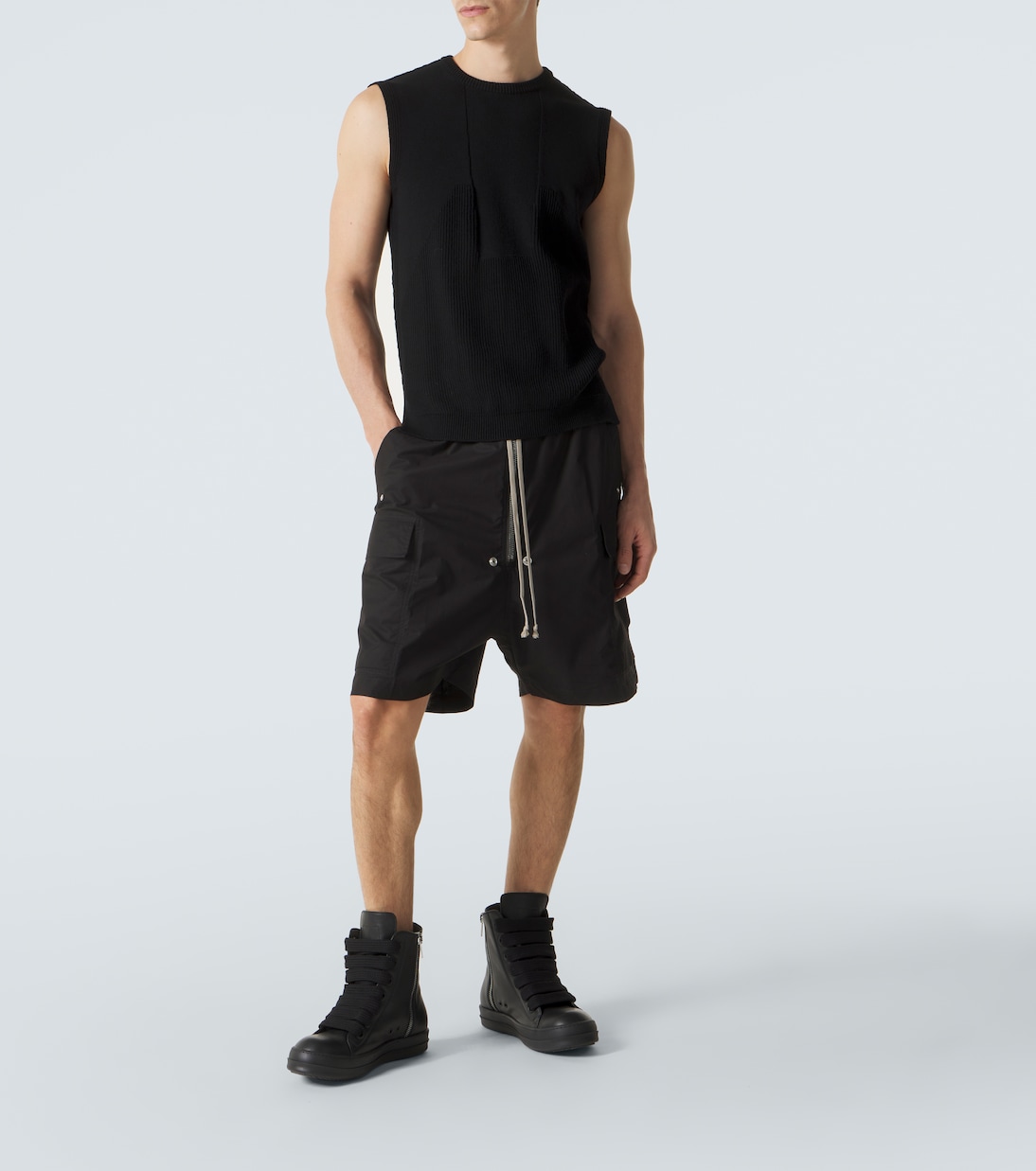 Ribbed-knit virgin wool tank top | Rick Owens